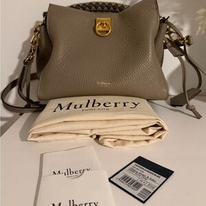 Mulberry Small Iris Top Handle Bag With Crossbody Strap - Gray
